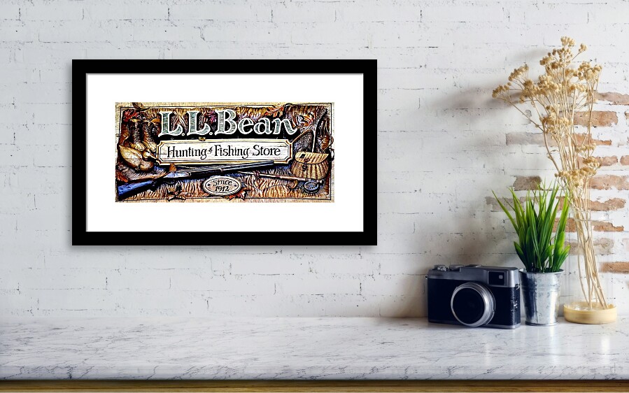 L. L. Bean Hunting and Fishing Store Since 1912 Framed Print by