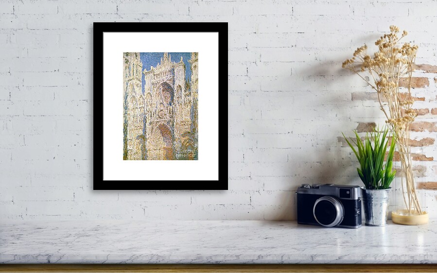 Rouen Cathedral Framed Print by Claude Monet
