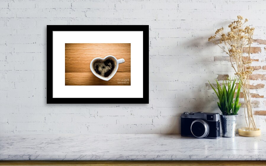 Black coffee, espresso in heart shaped cup. Love, Valentine's Day, vintage  Beach Towel by Michal Bednarek - Pixels