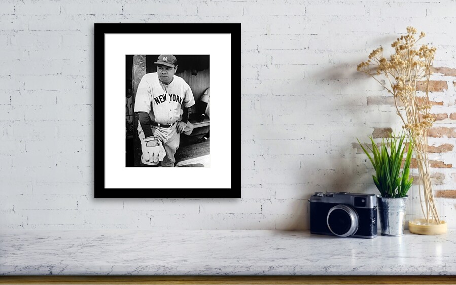 Babe Ruth In The New York Yankees Framed Print by Everett - Fine Art America