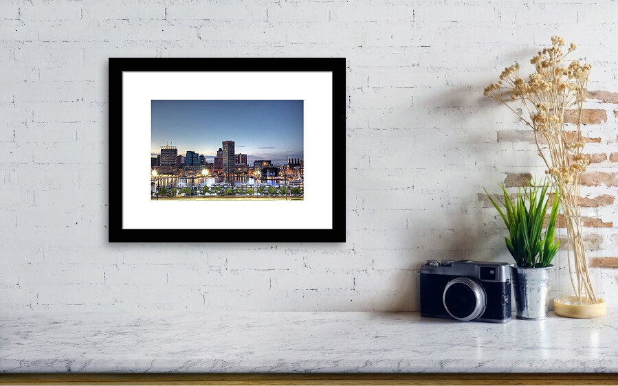 Baltimore Harbor Framed Print by Shawn Everhart
