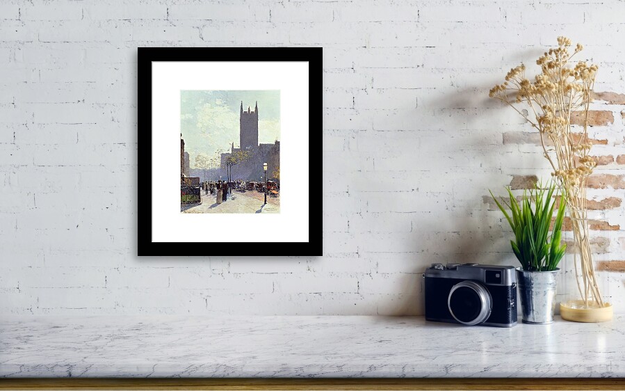 Lower Fifth Avenue Framed Print by Childe Hassam