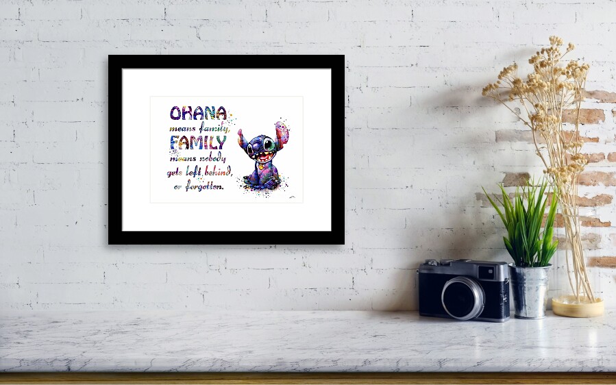 Stitch Artwork Colorful Watercolor Gift by White Lotus