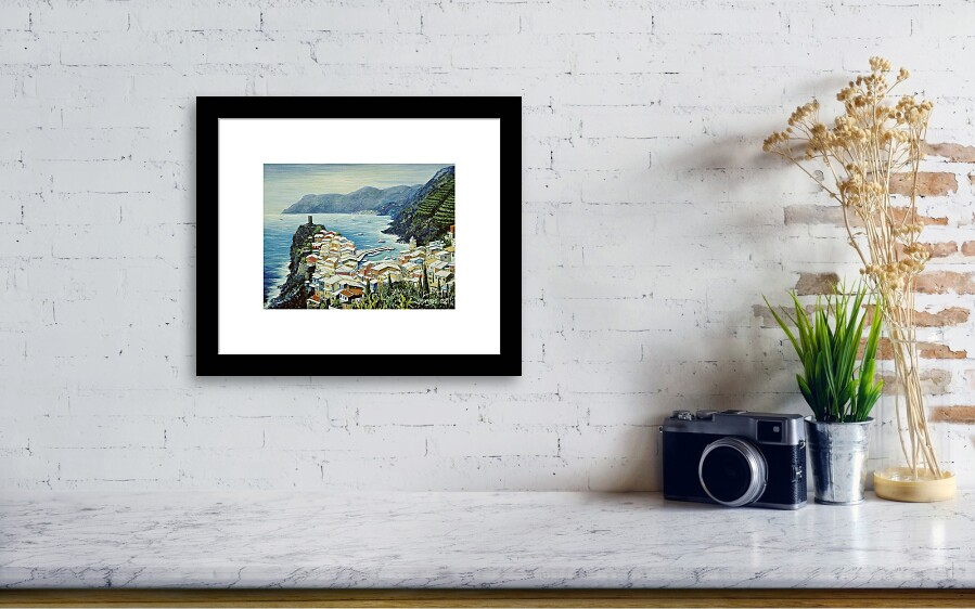 Vernazza Cinque Terre Italy Framed Print by Marilyn Dunlap