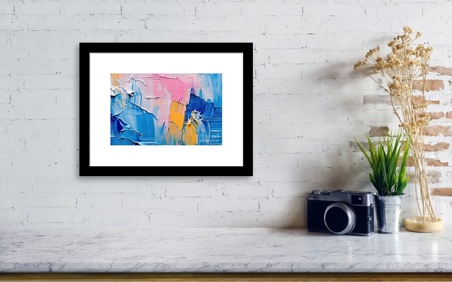 Abstract Colorful Oil Painting On Canvas Oil Paint Texture With Brush And  Palette Knife Strokes Multi Colored Wallpaper Macro Close Up Acrylic  Background Modern Art Concept Horizontal Fragment Art Print by N