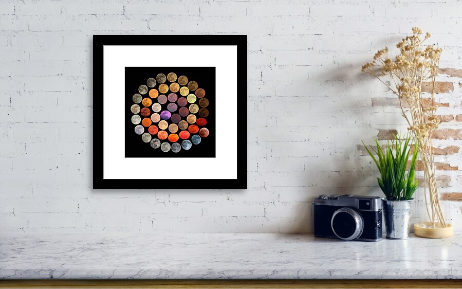 Colors of the Moon Framed Print