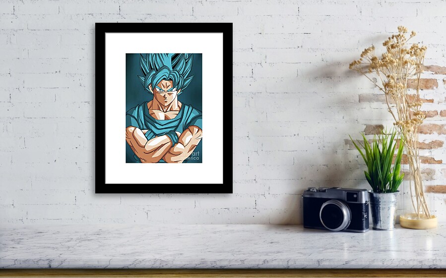 Goku super Saiyan blue Acrylic Print by Amar Maruf - Pixels