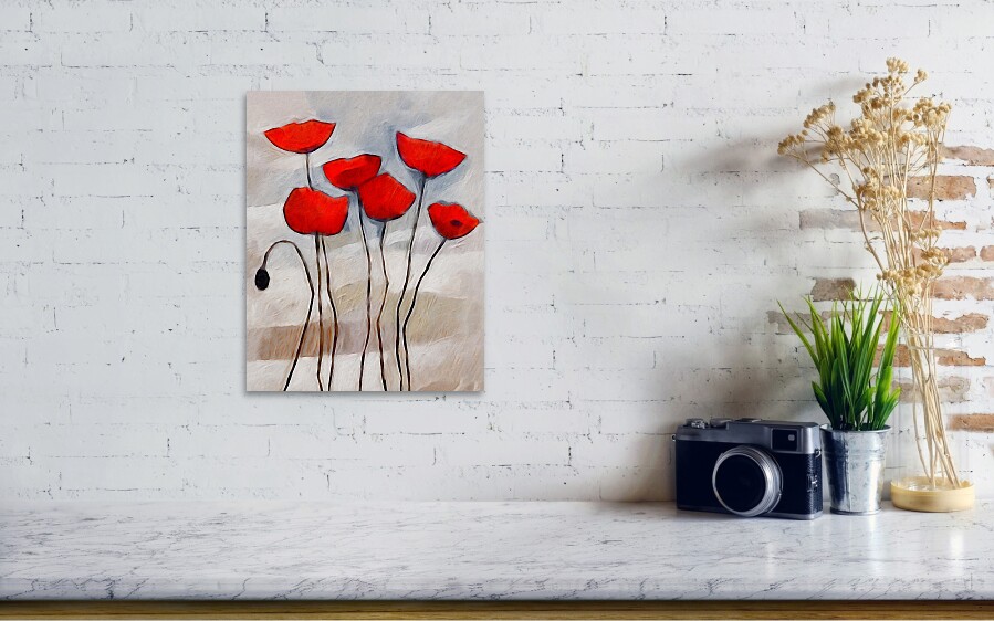 Poppies Painting Art Print by Lutz Baar
