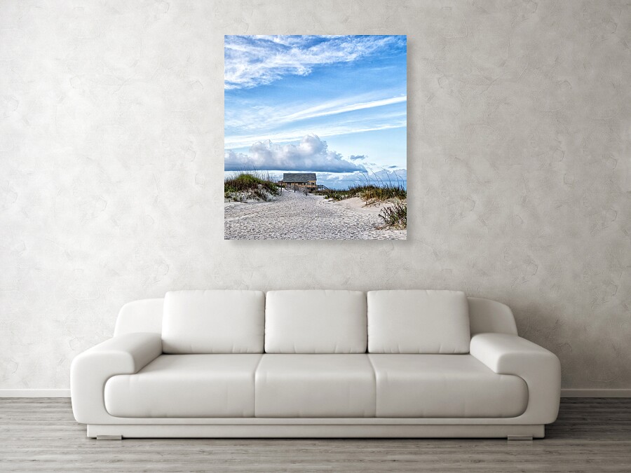 House By The Sea Metal Print by Christine Martin-Lizzul