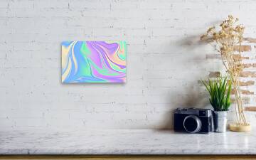 Holographic background in pastel colors. #5 Digital Art by Beautiful Things  - Pixels