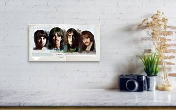 The BeatlesMeet the Beatles Classic Album Wall Art Canvas Framed Print 