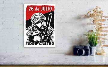 PROPAGANDA FIDEL CASTRO COMMUNISM CUBA 1959 LARGE POSTER ART PRINT BB2448A 