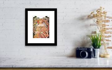 Daydream Reverie Art Nouveau Lady Framed Print by Masterpieces Of Art ...