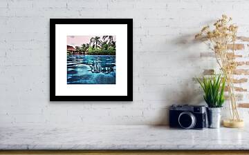 pool #blue #valentin_imperial Framed Print by Stanley Tang
