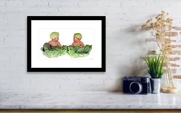 gekruld Verbinding verbroken Recreatie Cabbage Kids Framed Print by Anne Geddes - Fine Art America