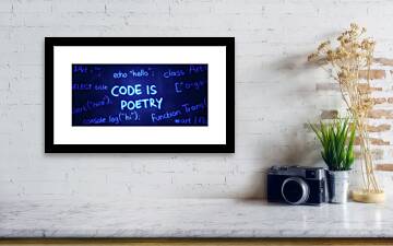 Code Is Poetry - Framed Print by Matthias Zegveld