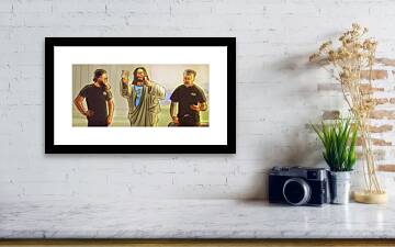 Jesus with the Gas Monkeys - Framed Print by Matthias Zegveld