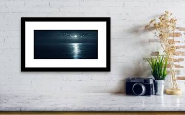 Reflection of the Moon - Framed Print by Matthias Zegveld