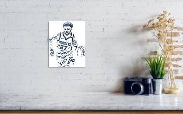Jamal Murray Denver Nuggets Watercolor Strokes Pixel Art 100 Baby Onesie