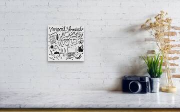 Mood Board Cats Tik Tok Writing Napping Sushi Coffee Reading Love Rest  Serenity Photography Drawing Painting Lifestyle Happy Place Wood Print by  Nathalie Aynie - Fine Art America