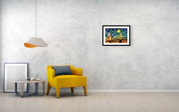Starry Night In Pittsburgh Framed Print by Frank Harris